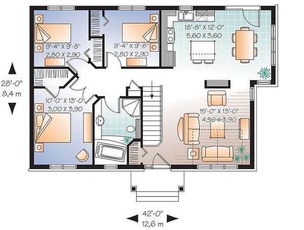 House Design - Traditional Floor Plan - Main Floor Plan #23-641