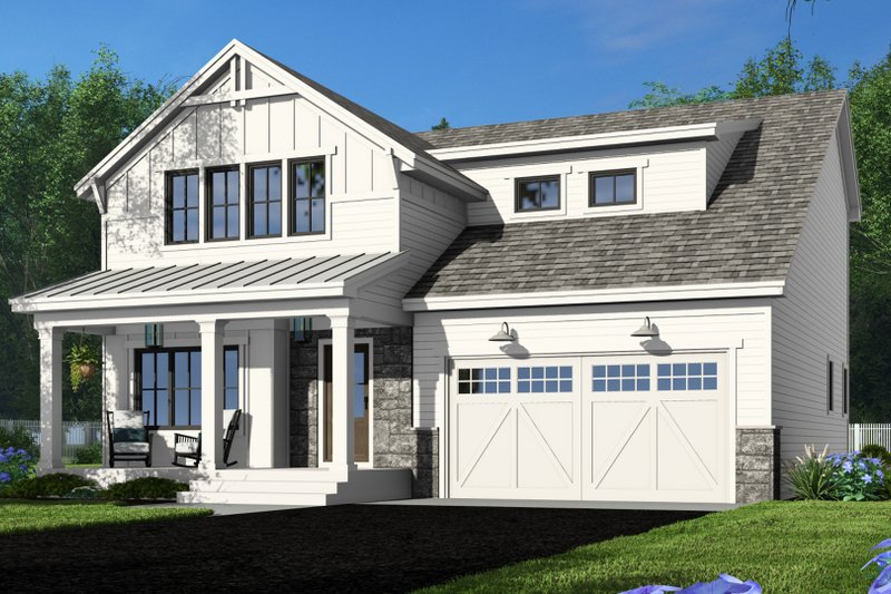 House Blueprint - Exterior - Front Elevation 5 for Farmhouse House Plan #51-1354 - 3 bed, 2.5 bath