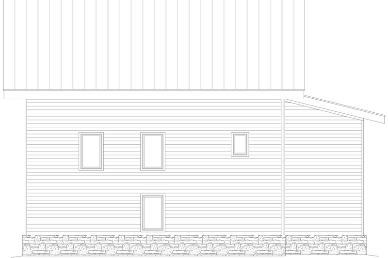 House Design - Exterior - Rear Elevation for Contemporary House Plan #932-1233 - 3 bed, 4 bath