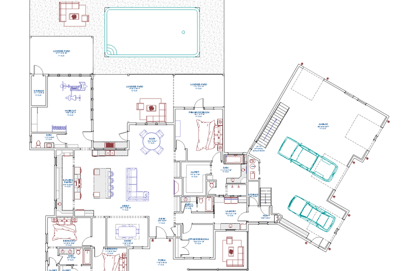 House Plan Design - Photo 9 for Farmhouse House Plan #1109-30 - 4 bed, 3.5 bath