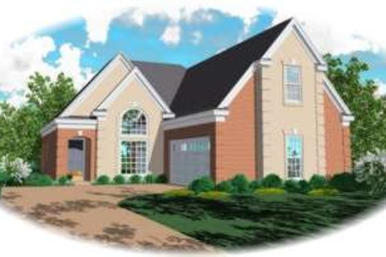 Exterior - Front Elevation for European House Plan #81-927 - 3 bed, 2 bath