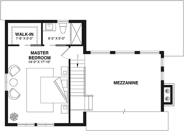 Modern Floor Plan - Upper Floor Plan #23-2019