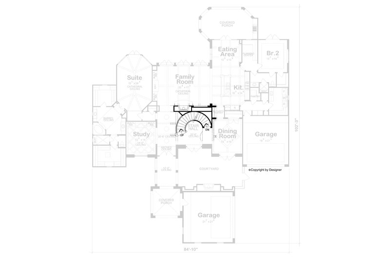 House Design - Floor Plan - Other Floor for European House Plan #20-2569 - 4 bed, 4.5 bath