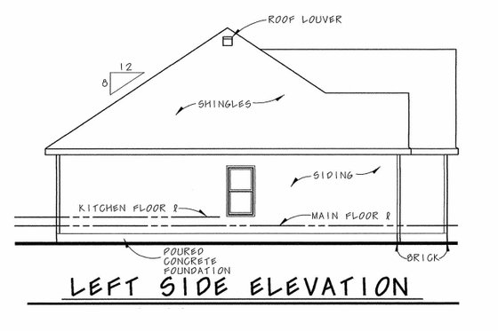 Exterior - Other Elevation for Traditional House Plan #20-2371 - 3 bed, 2 bath