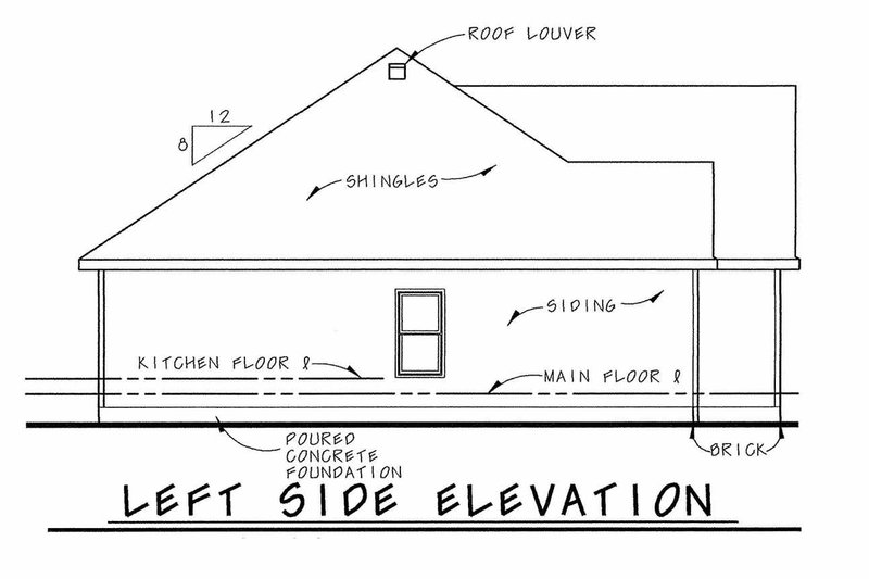 Dream House Plan - Exterior - Other Elevation for Traditional House Plan #20-2371 - 3 bed, 2 bath