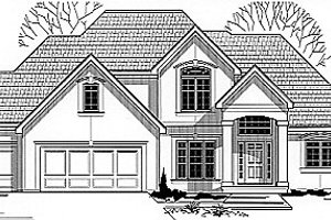 European Exterior - Front Elevation Plan #67-421