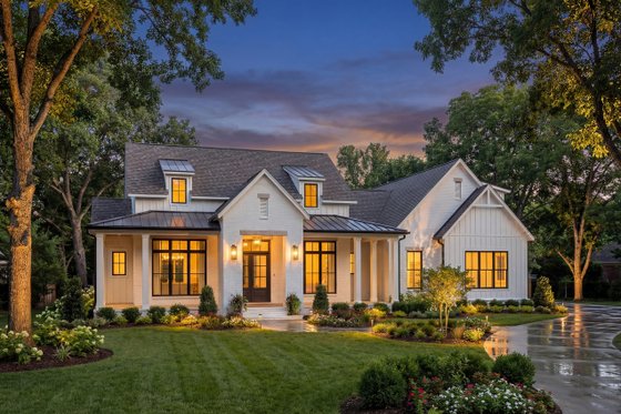 Exterior - Front Elevation 3 for Farmhouse House Plan #430-418 - 3 bed, 3.5 bath