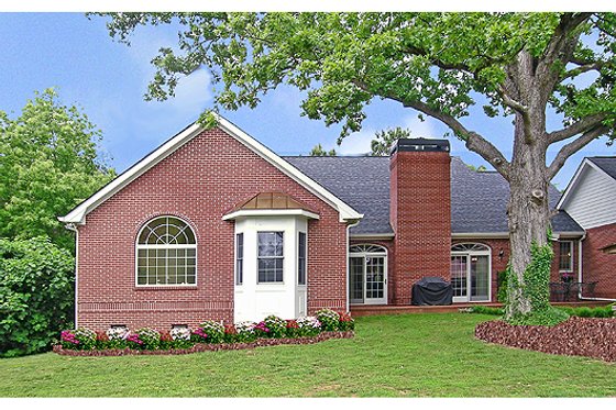 Exterior - Rear Elevation for Southern House Plan #456-13 - 3 bed, 2.5 bath