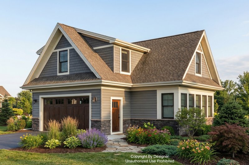 Architectural House Design - Exterior - Front Elevation 2 for Modern House Plan #51-1572 - 1 bed, 1 bath