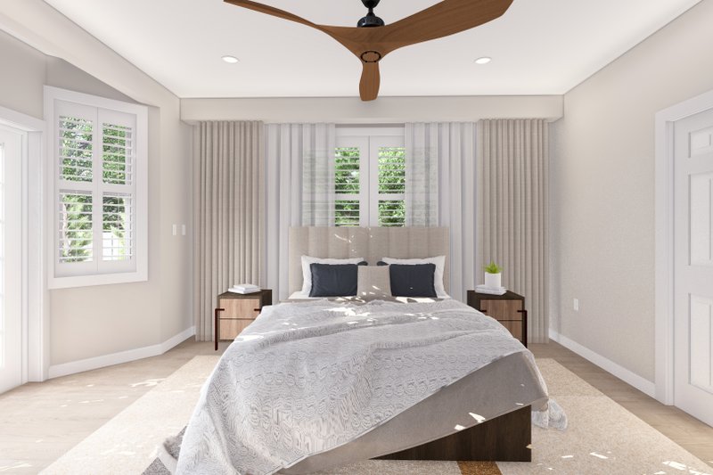House Design - Interior - Master Bedroom for Ranch House Plan #1060-396 - 2 bed, 2 bath