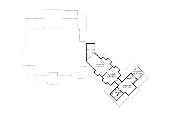 Floor Plan - Upper Floor for Craftsman House Plan #920-98 - 6 bed, 6 bath