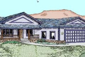 Ranch Exterior - Front Elevation Plan #60-543