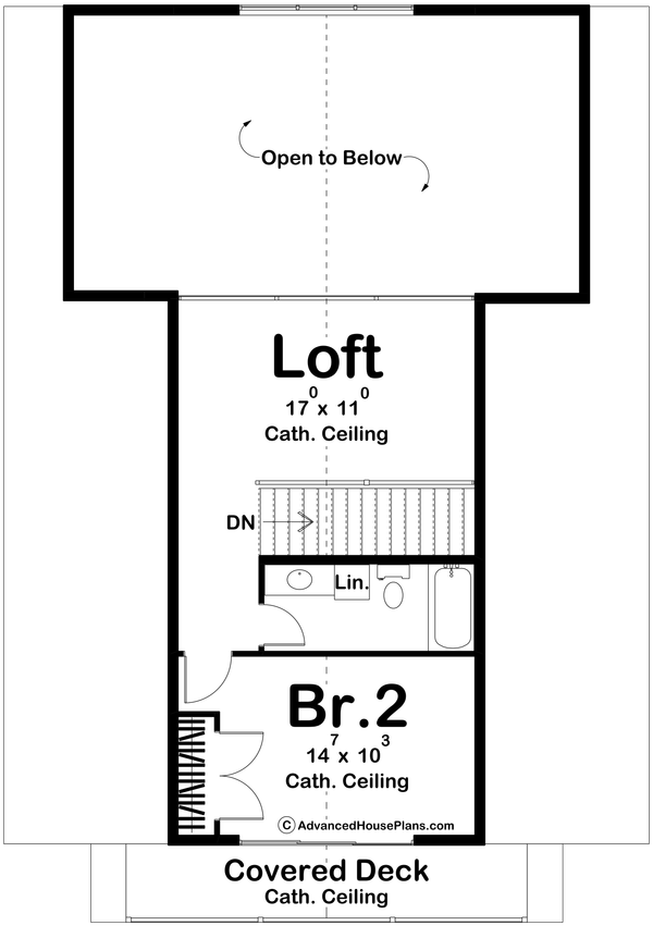 Home Plan - Cabin Floor Plan - Upper Floor Plan #455-297