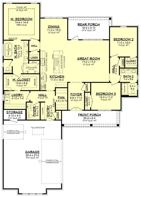 House Design - Farmhouse Floor Plan - Main Floor Plan #430-324