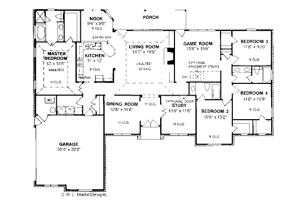 House Plan Design - European Floor Plan - Main Floor Plan #20-194