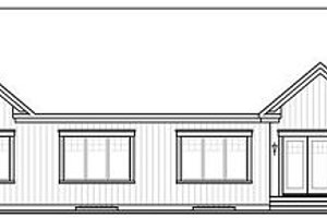 Exterior - Rear Elevation for Traditional House Plan #23-787 - 4 bed, 2 bath