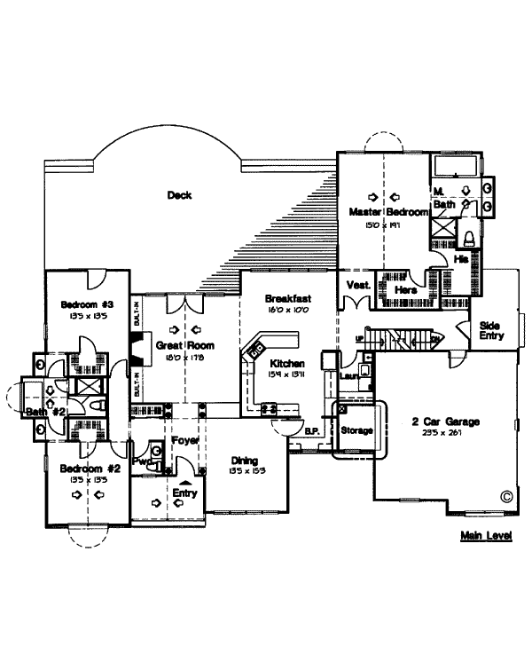 Modern Floor Plan - Main Floor Plan #312-633