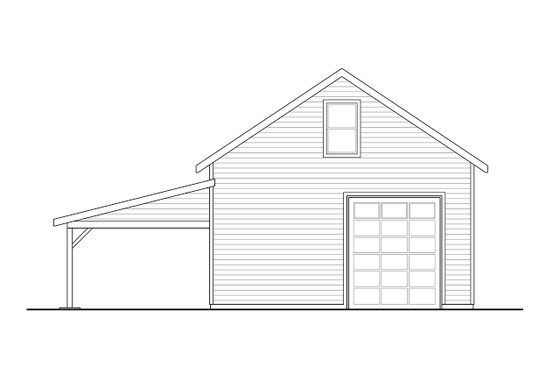 Exterior - Rear Elevation for Southern House Plan #124-1350, 0 bath