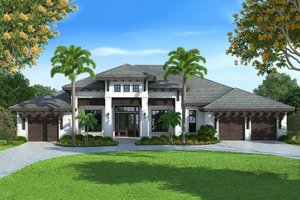 Contemporary Exterior - Front Elevation Plan #27-493