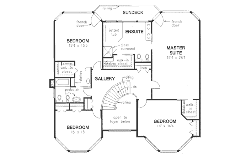 Dream House Plan - Floor Plan - Upper Floor for Traditional House Plan #18-9127 - 4 bed, 3 bath