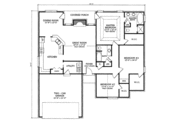 European Style House Plan - 3 Beds 2 Baths 1840 Sq/Ft Plan #412-114 