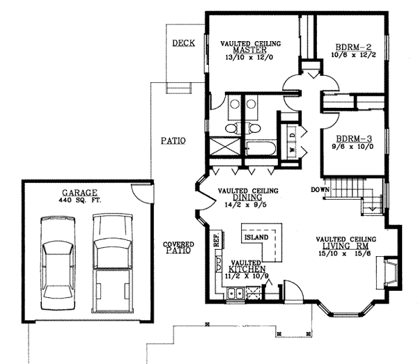 Home Plan - Traditional Floor Plan - Main Floor Plan #97-109