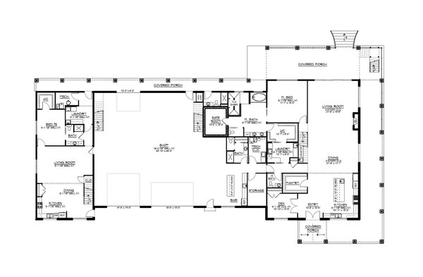 Barndominium Floor Plan - Main Floor Plan #1064-384