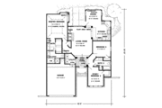 European Style House Plan - 2 Beds 2 Baths 1468 Sq/Ft Plan #410-296 