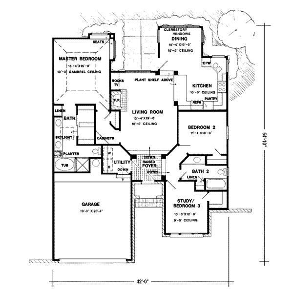 House Plan Design - European Floor Plan - Main Floor Plan #410-296