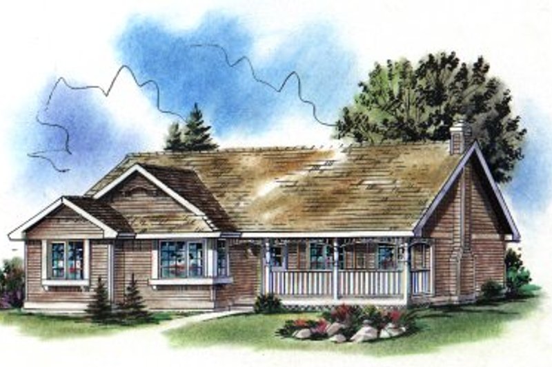 Home Plan - Farmhouse Exterior - Front Elevation Plan #18-1023