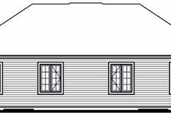 Exterior - Rear Elevation for Traditional House Plan #23-870 - 2 bed, 1 bath