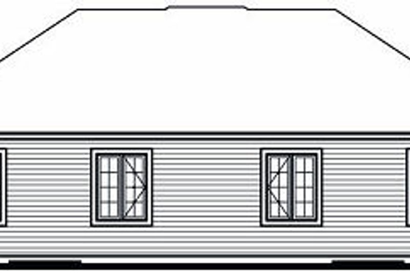 Home Plan - Exterior - Rear Elevation for Traditional House Plan #23-870 - 2 bed, 1 bath