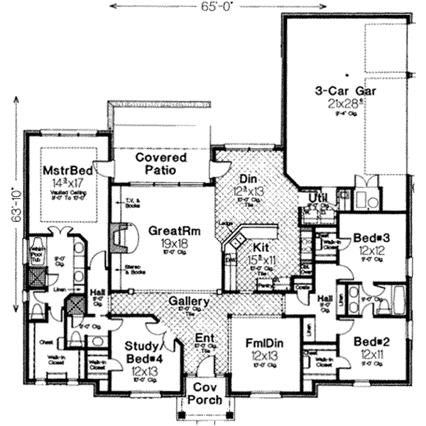 European Floor Plan - Main Floor Plan #310-191