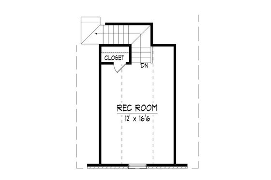 Floor Plan - Upper Floor for European House Plan #424-408 - 3 bed, 3 bath