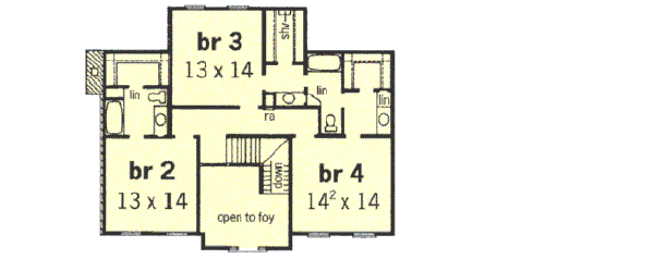 European Floor Plan - Upper Floor Plan #16-226