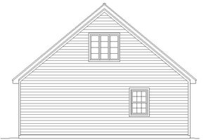 Exterior - Rear Elevation for Country House Plan #932-132, 0 bath