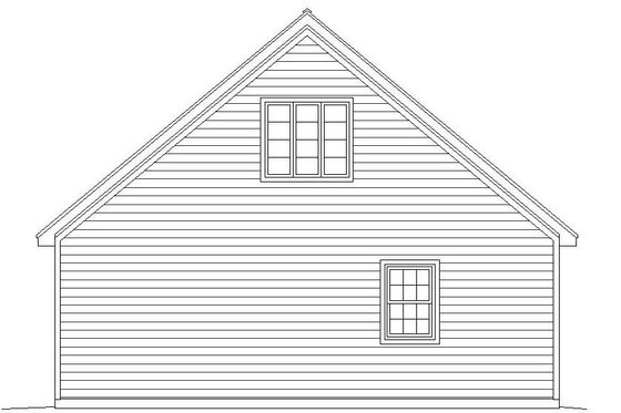 Exterior - Rear Elevation for Country House Plan #932-132, 0 bath