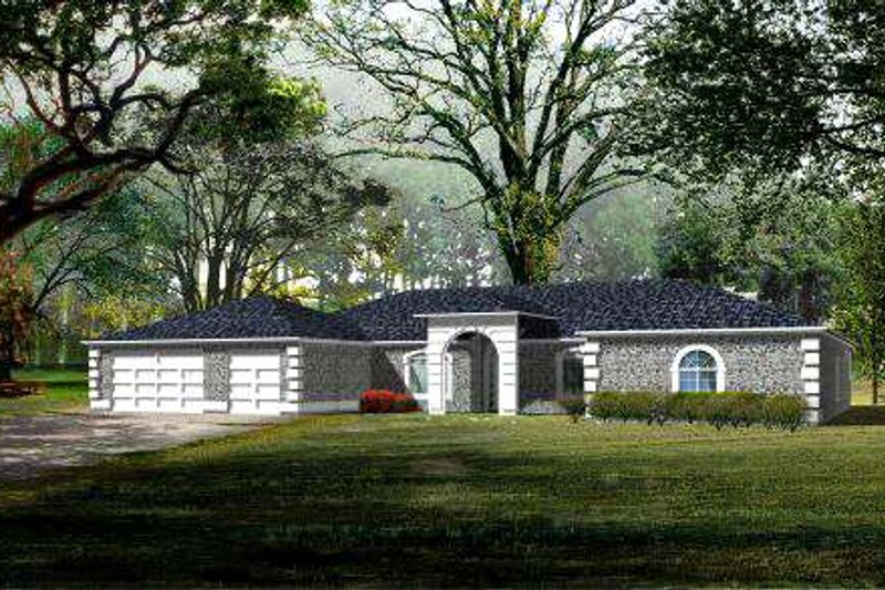 Dream House Plan - Adobe / Southwestern Exterior - Front Elevation Plan #1-794