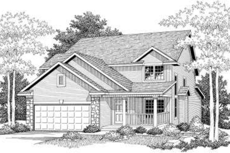 Architectural House Design - Farmhouse Exterior - Front Elevation Plan #70-579