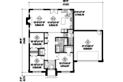 Contemporary Style House Plan - 3 Beds 1 Baths 1622 Sq/Ft Plan #25-4597 
