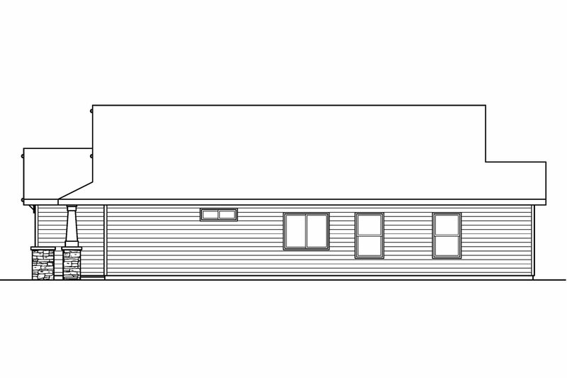 Architectural House Design - Exterior - Other Elevation 1 for Craftsman House Plan #124-690 - 3 bed, 2 bath