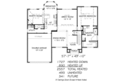 European Style House Plan - 4 Beds 2.5 Baths 2557 Sq/Ft Plan #424-327 