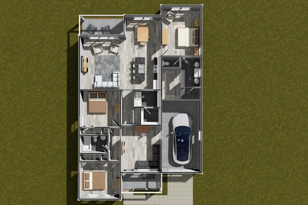 House Blueprint - Cottage Floor Plan - Main Floor Plan #513-2334
