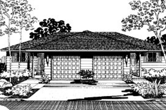Exterior - Front Elevation for Traditional House Plan #303-178 - 3 bed, 2 bath