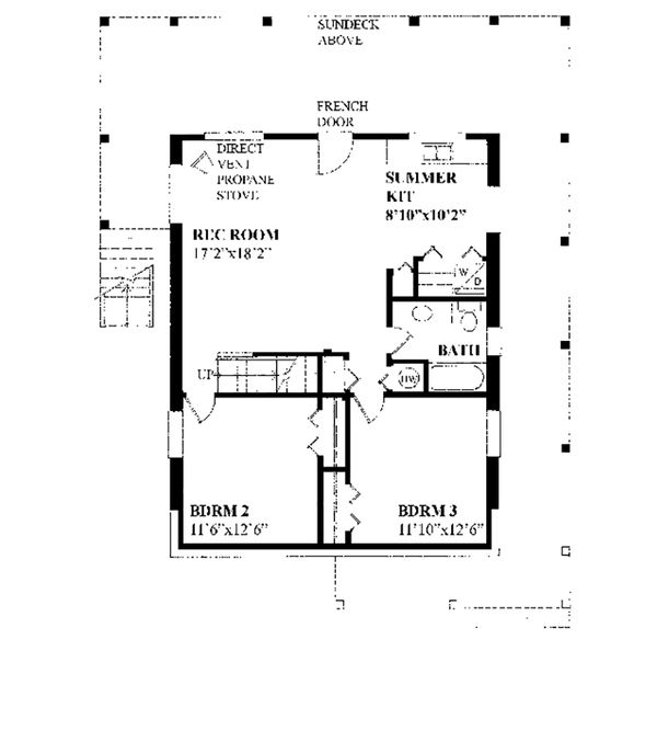 Home Plan - Cottage Floor Plan - Lower Floor Plan #118-134