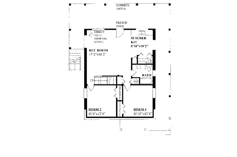 Dream House Plan - Floor Plan - Lower Floor for Cottage House Plan #118-134 - 4 bed, 2.5 bath