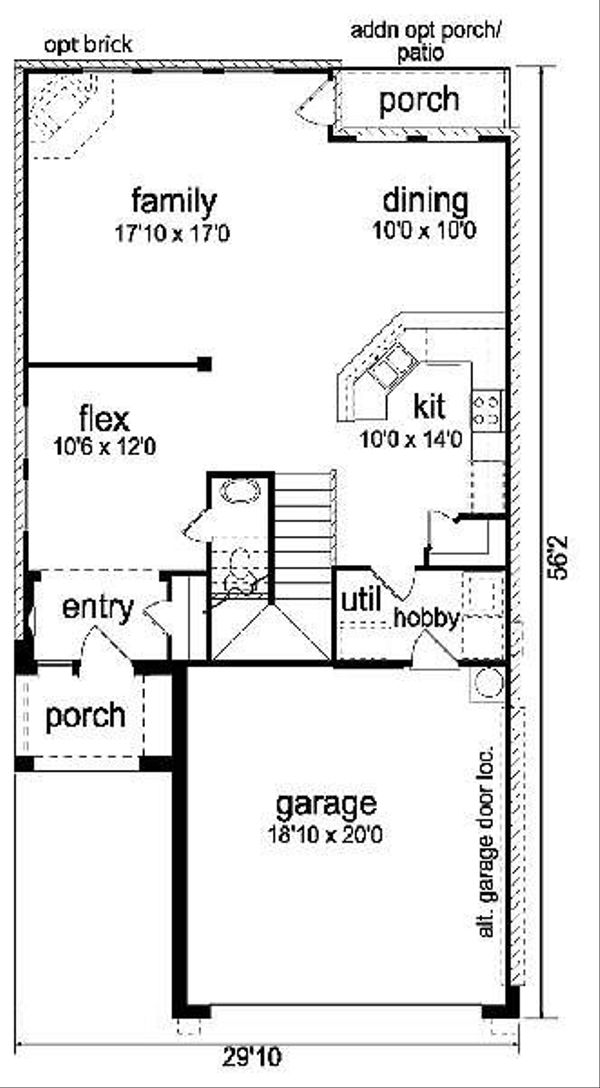 Cottage Floor Plan - Main Floor Plan #84-271