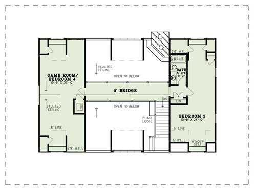 Floor Plan - Upper Floor for Country House Plan #17-3428 - 5 bed, 3 bath