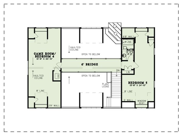 Architectural House Design - Country Floor Plan - Upper Floor Plan #17-3428
