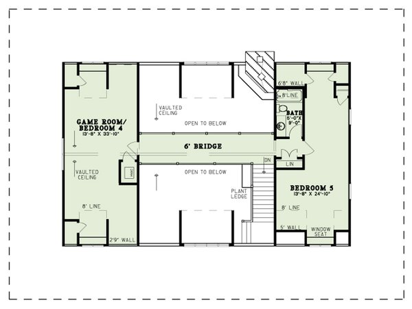 House Plan Design - Country Floor Plan - Upper Floor Plan #17-3428